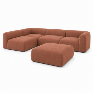 Sairah 4 Seater L Shape Sofa with Ottoman