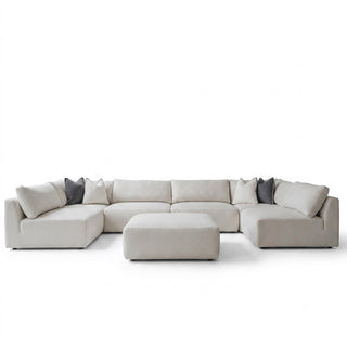 Ashley 4 Seater U Shape Sofa with Ottoman
