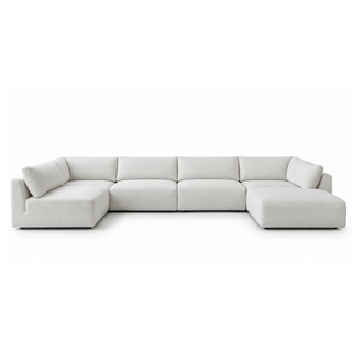 Ashley 4 Seater L Shape Sofa with Ottoman