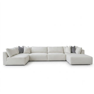 Ashley 4 Seater L Shape Sofa with Ottoman
